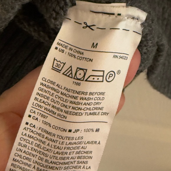 Banana Republic Men's Charcoal Cardigan Sweater - Picture 7 of 7